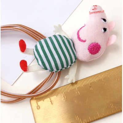 SUNHOO hot selling pink cute pig hair bands for little girls